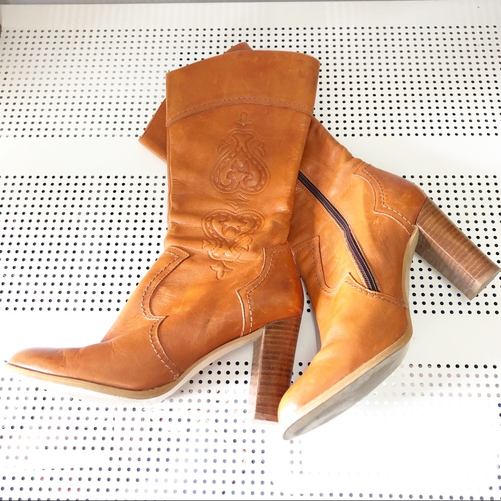 Shelly’s of London embossed leather boots